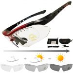 LOCLE Photochromic Riding Glasses UV400 Hiking Sunglasses Running Tactical Sunglasses Cycling Hunting Camping Climbing Glasses