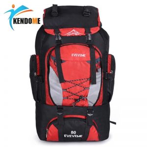 Men's 80L Big Hiking Mountaineering Backpack Climbing Hiking Backpack Camping Equipment Outdoor Fishing Bags Travel Accessories