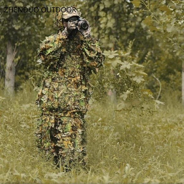 ZHENDUO OUTDOOR Bionic Ghillie Suit Yowie Sniper Camouflage Tactical Clothing Outdoor camping clothes Hunting cover clothing