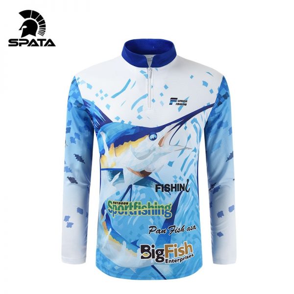 SPATA Fishing Lure T Shirt Quick Dry Professional Fishing Jersey Men Long Sleeve Sun Protection Anti-UV Breathable Fishing Shirt