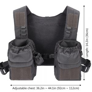 Bassdash D96 Fly Fishing Vest Tactical Chest Pack for Men Women Adjustable Sizes