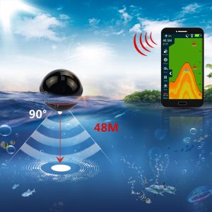 Erchang XA02 Echo Sounder Portable Wireless Fish Finder Sonar 48m/160ft Detector Fishing Alarm IOS&Android Russia Warehouse