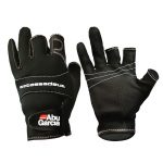 ABU Garcia leather fishing gloves three figner High-quality fabrics Comfort Anti-Slip Outdoor Fishing fingerless gloves 1 Pair