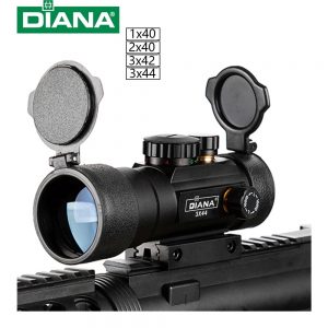 DIANA 3X44 Green Red Dot Sight Scope Tactical Optics Riflescope Fit 11/20mm rail Rifle Scopes for Hunting
