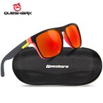 QUESHARK Men Hiking Sunglasses Polarized Sport Glasses Shockingly Colors Sun Glasses Outdoor Driving Fishing Eyewear With Box