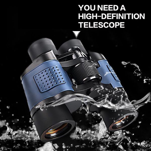 Binoculars Telescope 60x60 High Clarity with Clear Weak Night Vision Powerful Binoculars for Outdoor Hunting Optical Telescope
