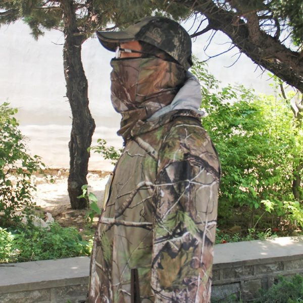 Summer Ultra-Thin Bionic Camouflage Suit Anti-Mosquito Fishing Hunting Clothes Tactical Ghillie Suit Fishing Jersyes Set