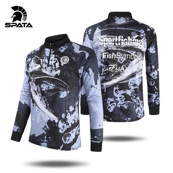 2020 New SPATA Fishing Shirts Men Long Sleeve Jerseys Outdoor Sport Fishing Clothing Sun UV Protection Quick Dry Fishing Clothes