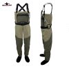 ELUANSHI Breathable chest Fly Fishing Waders for 100% Nylon surface thickened Waterproof and layer fine woven mesh Wading Thick