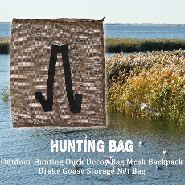 Duck Decoys Bag Mesh Backpack Decoy Bag Goose Turkey Carry Large Decoy Storage Net Bag With Shoulder Straps for Hunting