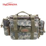 TSURINOYA Multifunction Fishing Bag Y7 19*15*40cm High Capacity Fishing Tackle Lure Bag Shoulder Bag Canvas Waist Bag