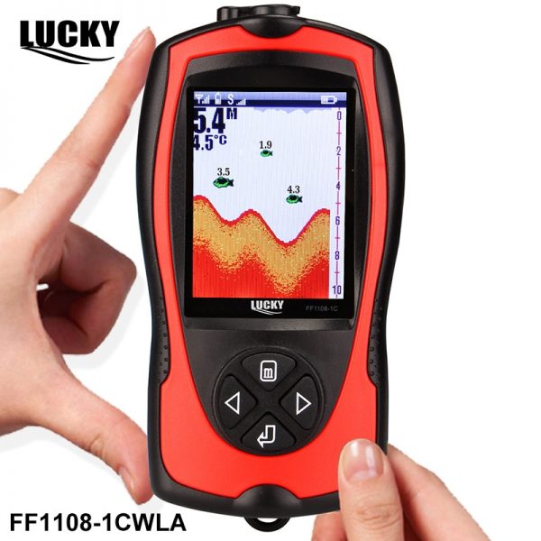 LUCKY FF1108-1CWLA Rechargeable Wireless Sonar For Fishing 45M Water Depth Echo Sounder Fishing Finder Portable Fish Finder