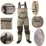 Fly Fishing Chest Waders Breathable Waterproof Stocking foot River Wader Pants for Men and Women