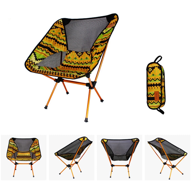 A FiedFikt Portable Folding Chair Seat Stool For Outdoor Fishing Camping Beach Picnic Seat Nylon Foldable Fishing Outdoor Chair Directors Chair