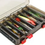 Fishing Tackle Box Bait Lure Hooks Box Bait Storage Case 14 Compartment Fishing Tool Tackle Sorting Box for Pesca