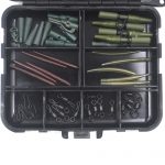 MNFT 1Set Carp Fishing Tackle Kit Box Lead Clips/Beads/Hooks/Scissors/Rigging/ Anti-tangle Sleeves/Swivels Baits Terminal Tackle