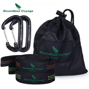 Boundless Voyage Hammock Tree Straps with Carabiner Outdoor Camping Hanging Straps Swing Rope Backyard Garden Hammock Accessory