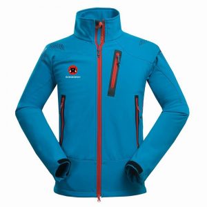 Winter Outdoor Male Soft shell Windbreaker Jacket Waterproof Thermal Mountain Climbing Sports Anti-UV Fleece Breathable Jacket