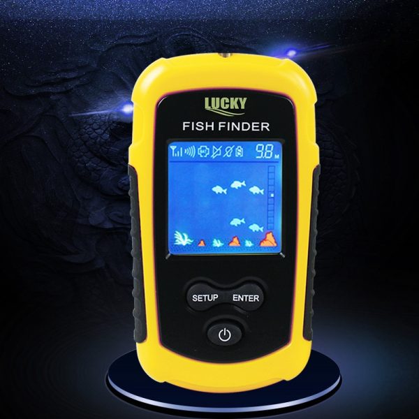 Lucky 120 meters wireless operation range Portable sonar sensor deeper Fish Finder FFCW1108-1 color lcd display for fishing