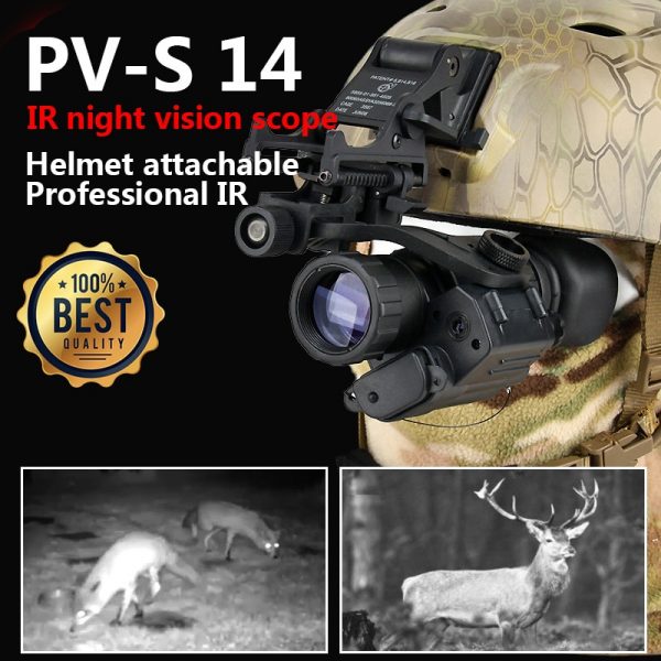 Eagleeye New Updated PVS-14 IR Helmet Attachable Night Vision Scope For Hunting Wargame HS27-0008