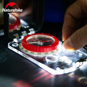 NatureHike Luminous Compass With Mirror LED Light Durable Anti-shock Stable Waterproof Hiking Climbing Multifunctional Compass