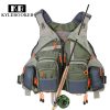 New men’s Adjustable Fly Fishing Vest  Outdoor Trout Packs Mesh Fishing Vest Tackle bag Jacket clothes