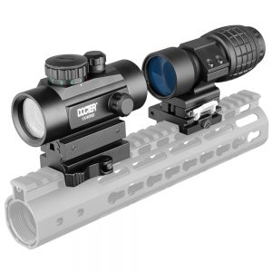 1x40 Riflescope Tactical Red Dot Scope Sight Hunting Holographic Green Dot Sight 3x Magnifier combination