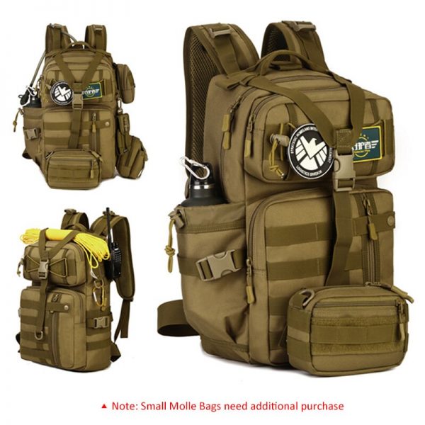 30L Men Tactical Backpack Waterproof Army Shoulder Military Rucksuck Hunting Camping Multi-purpose Molle Hiking Travel XA39D