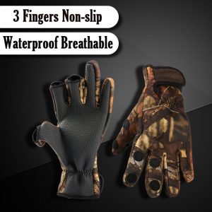 Three finger Cut Keep Warm Fishing Gloves Breathable Anti-Slip Gloves Neoprene Fishing Equipment Equipamento De Pesca