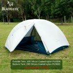 2 Person Upgraded Ultralight Tent 20D Nylon Silicone Coated Fabric Waterproof Tourist Backpacking Tents outdoor Camping 1.47 kg