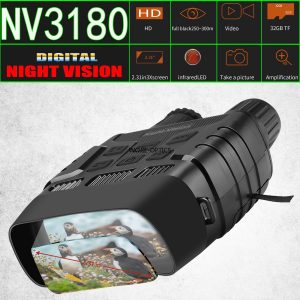 Digital Night Vision BINOCULAR NV3180 IR LED Camorder 3X Zoom Mini Night Vision Device for thermal imager nighthunting