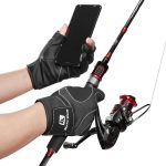 Professional Autumn Winter Men's Three Finger Cut Fishing Gloves Warm Fleece Durable Antislip Outdoor Sport Hiking Fishing Glove