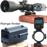 Outdoor 6-700m mini aiming OLED screen display laser automatic rangefinder 20mm wave rail mount hunting optics riflescope parts