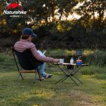 Naturehike Lightweight Collapsible Aluminum Portable Roll Up Outdoor Folding Camping Table Patio Metal Foldable Picnic Table