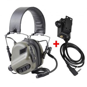 EARMOR Tactical Headset & PTT Set M32 Mod3 Upgrade Headphones Fit Military Aviation Communication Earphones for Shooting Airsoft