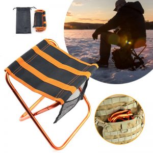 Portable Folding Mini Camping Chair Aluminum Outdoor Fishing Picnic BBQ Seat Outdoor Activities Accessories