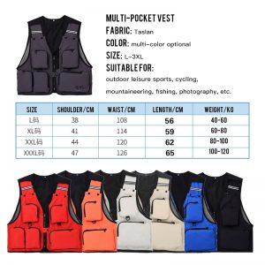 Fishing Vest Quick Dry Fish Vest Breathable Photography Fishing Jacket Sport Survival Utility Safety Wedding Director Waistcoat