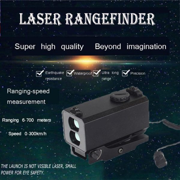 ZIYOUHU Mini Laser Range Finder Mount on Rifle Rangefinder for Outdoor Hunting Shooting Distance Speed Measurer 700m Real-time